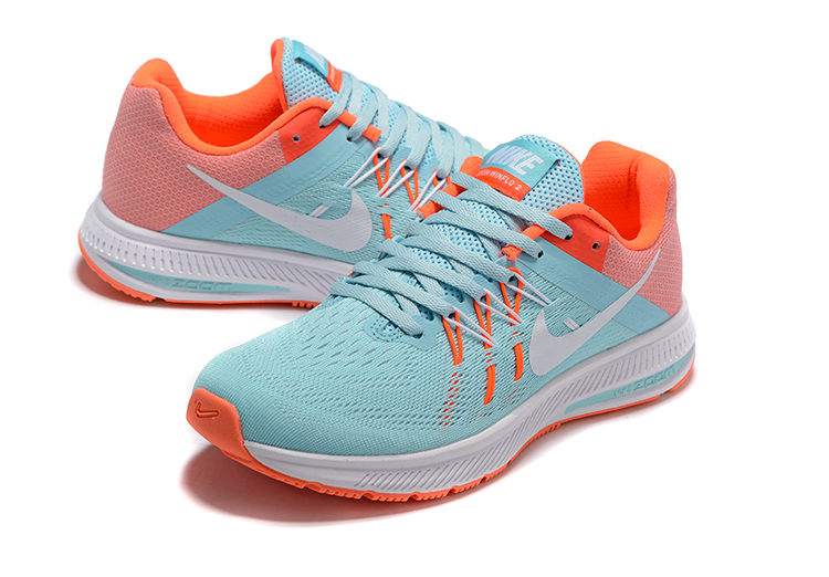 Nike Zoom Winflo II Jade Blue Orange Running Shoes For Women